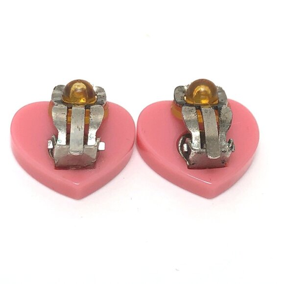 CHANEL Pink Heart Earrings - Picture 2 of 6